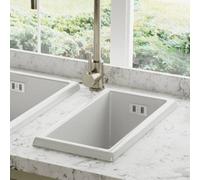 Astini Hampton 50 0.5 Bowl Gold Ceramic Kitchen Sink, 250 X 475mm Inset/undermount With Waste, 15-Year Guarantee