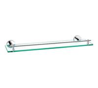 Astini Milan Glass Bathroom Shelf 560 X 125 mm - Single Rectangular, Gloss Finish