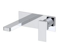 Astini Opah Polished Chrome Wall-Mounted Basin Mixer Tap - 172mm Spout, Ez-Box And 35mm Ceramic Cartridge, 15-Year Guarantee