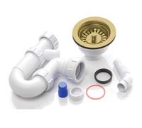 Astini Rak Rangemaster 1.0 Bowl Waste & Plumbing Kit - 90mm Stainless Steel Basket Strainer, No Overflow