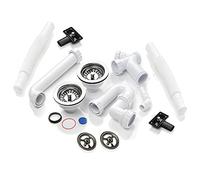 Astini, RAK, Rangemaster 2.0 Bowl Chrome Waste, 2X Overflow & Plumbing Kit WPAK5