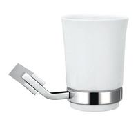 Astini Rome 1452C Wall-Mounted Toothbrush Holder, Chrome Ceramic