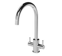 Astini Roxor Dual Lever Kitchen Mixer Tap - Brushed Brass, Matt Black & Chrome
