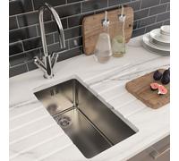 Astini Serena 0.5 Bowl 18/10 Stainless Steel Undermount Kitchen Sink With 90mm Waste (440X220X180mm)