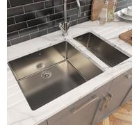 Astini Serena 1.5 Bowl Stainless Steel Undermount Kitchen Sink - 90mm Waste, 15-Year Guarantee