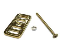 Astini Square Brass Sink Overflow Cover Plate For Rak, Rangemaster, Caple Polished And Plated Finishes