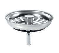Astini Stainless Steel Chrome Strainer Plug - Replacement For 90mm Basket Strainer Wastes (80mm)