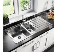 Astini Vicenza 1.5 Bowl Brushed Stainless Steel Kitchen Sink & Waste