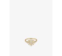 Astley Clarke Womens Astley Clarke Atomic 14ct Yellow-Gold and 0.236ct Lab-Grown Diamond Ring Gold P