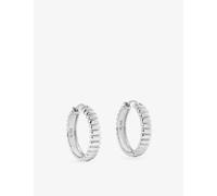 Astley Clarke Womens Astley Clarke Aurora Ridge 925 Sterling Silver Hoop Earrings Sterling Silver 1 Size