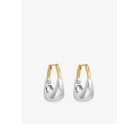 Astley Clarke Womens Astley Clarke Aurora U-Hoop Sterling-Silver and 18ct Yellow Gold Vermeil Hoop Earrings Yellow Gold Vermeil 1 Size