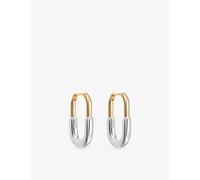 Astley Clarke Womens Astley Clarke Aurora U-Shape 18ct Yellow-Gold Plated Sterling-Silver Hoop Earrings Sterling Silver 1 Size