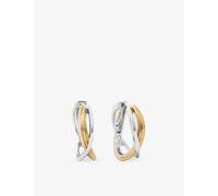 Astley Clarke Womens Astley Clarke Aurora Weave 18ct Gold Vermeil and 925 Sterling Silver Maxi Hoop Earrings Yellow Gold Vermeil 1 Size