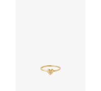 Astley Clarke Womens Astley Clarke Biography Heart 18ct Yellow Gold Vermeil and White Sapphire Ring Yellow Gold Vermeil P