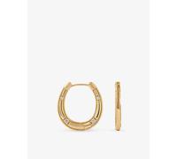Astley Clarke Womens Astley Clarke Biography Horseshoe 18ct Yellow Gold Vermeil and White Sapphire Hoop Earrings Yellow Gold Vermeil 1 Size