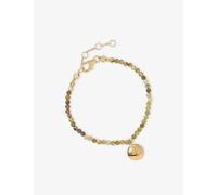 Astley Clarke Womens Astley Clarke Celestial Tiny Star 18ct Yellow-Gold Plated Sterling-Silver Andgreen Garnet Locket Bracelet Yellow Gold Vermeil 1 Size