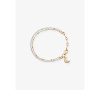 Astley Clarke Womens Astley Clarke Fine Biography Moon 18ct Yellow Gold Vermeil and Moonstone Charm Bracelet Yellow Gold Vermeil 1 Size