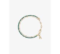 Astley Clarke Womens Astley Clarke Fine Biography Wishbone 18ct Yellow Gold Vermeil and Malachite Bracelet Yellow Gold Vermeil 1 Size