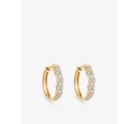 Astley Clarke Womens Astley Clarke Interstellar Medium 14ct Yellow-Gold and 0.42ct Diamond Hoop Earrings 14Ct Yellow Gold 1Size