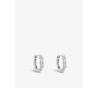 Astley Clarke Womens Astley Clarke Interstellar Mini 14ct White-Gold and 0.20ct Diamond Hoop Earrings 14Ct White Gold 1Size