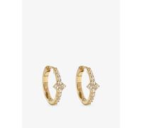 Astley Clarke Womens Astley Clarke Luna Light 18ct Yellow Gold Vermeil and White Sapphire Hoop Earrings Gold 1 Size