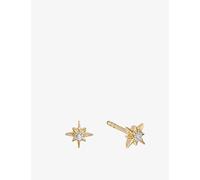 Astley Clarke Womens Astley Clarke Polaris Star 18ct Yellow Gold Vermeil and White Sapphire Stud Earrings Yellow Gold Vermeil 1 Size