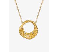 Astley Clarke Womens Astley Clarke Raye 18ct Yellow Gold Vermeil and Lab-Grown White Sapphire Pendant Necklace Yellow Gold Vermeil 1 Size