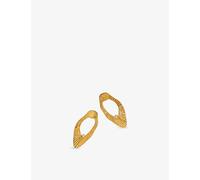 Astley Clarke Womens Astley Clarke Raye Statement 18ct Yellow Gold Vermeil and Lab-Grown White Sapphire Stud Earrings Yellow Gold Vermeil 1 Size