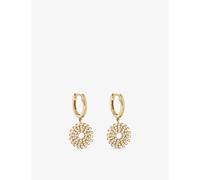 Astley Clarke Womens Astley Clarke Rising Sun 14ct Yellow-Gold and 0.265ct Diamond Drop Huggies Yellow Gold 1 Size