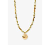 Astley Clarke Womens Astley Clarke Tiny Star 18ct Yellow-Gold Plated Sterling-Silver and Green Garnet Locket Necklace Yellow Gold Vermeil 1 Size