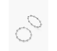 Astley Clarke Womens Sterling Silver Luna Light Large Sterling-silver Hoop Earrings 1 Size