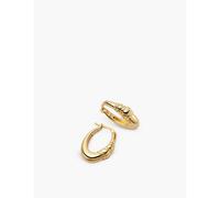 Astley Clarke Womens Yellow Gold Vermeil Aurora Oval 18ct Gold-plated Sterling-silver Hoop Earrings 1 Size