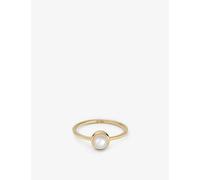 Astley Clarke Womens Yellow Gold Vermeil Celestial 18ct Gold-plated Sterling-silver and Pearl Ring L