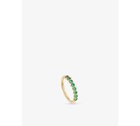 Astley Clarke Womens Yellow Gold Vermeil Deco 18ct Gold-plated Sterling Silver and Green Agate Ring P