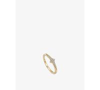 Astley Clarke Womens Yellow Gold Vermeil Luna Light 18ct Gold-plated Sterling-silver and Sapphire Ring P