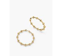 Astley Clarke Womens Yellow Gold Vermeil Luna Light Large 18ct Gold-plated Sterling-silver Hoop Earrings 1 Size