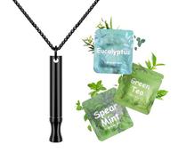 ASTOFLI Anxiety Breathing Necklace with Resistance : Breath Free Flavoured Filter Stop Anxiety Relief for Adults Breathlace Air Breathe Resistance Breathing Necklace with Filters Stress Relief Gifts