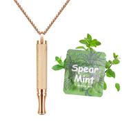 ASTOFLI Anxiety Breathing Necklace with Resistance: Flavoured Air Wooden Breathlace with Resistance Filter Natural Essential Oil Breath Quitgo Breathing Necklace Stress Anxiety Relief Chain for Adults