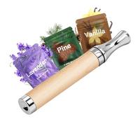 ASTOFLI Handheld Anxiety Relief Device for Adults - Adjustable Air Outlet,Breath Free Stress Relief with Flavor, Flavored Air Meditation Tool | Breathing Necklace Alternative Silver