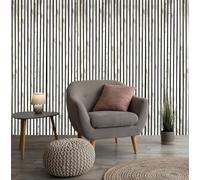 Aston Bs (4 Pack) Acoustic Wood Slat Wall Panels 120 x 60cm - Premium Sound Absorbing & Fire Retardant 3D Slat Wall Panels for Studio, Living Room, Home Cinema, Wall Decoration- White Walnut