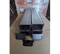 Aston Drainage Channel Driveway & Patios 4mtr Galvanised Steel Grating + Free Accessories (4 Drainage Channel)