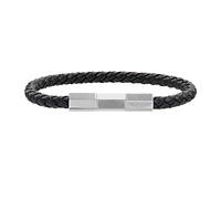 Aston Martin AML THRILL Bracelet Leather MJRIF5BU4 - Man - Stainless Steel Black/Silver 20 cm