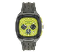 Aston Martin Aramco Formula One Team Yellow Dial Grey Silicone Strap Watch