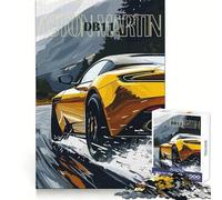 Aston Martin DB Poster 1000 Piece Jigsaws for Adults Puzzle Unwind Game Sharp Edge Playful Challenge Home Accent (38x52cm)