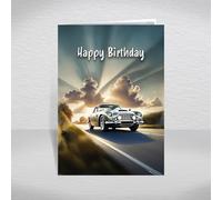 Aston Martin DB5 Birthday Card for Friends & Family - Iconic British Grand Tourer Keepsake for Classic Car Enthusiasts & James Bond Fans: Birthday Card (Size A5)