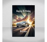 Aston Martin DB9 Birthday Card for Brother - Modern British Grand Tourer Keepsake for Luxury Sports Car Enthusiasts & Collectors: Brother Birthday Card (Size A5)