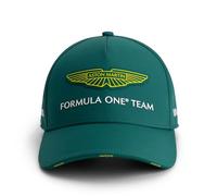 Aston Martin F1 2025 Kids Team Cap Green - One Size Fits Most | AMR25 logo sandwich peak, Partner logos on side and rear, Design inspired ventilated rear panels, Officially licensed