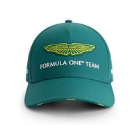 Aston Martin F1 2025 Team Cap | AMR25 logo sandwich peak, Partner logos on side and rear, Design inspired ventilated rear panels, Officially licensed
