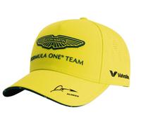 Aston Martin F1 Fernando Alonso Team Driver Yellow Lime Baseball Cap 2025 Adults