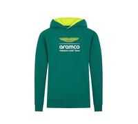 Aston Martin F1 Kids' Large Logo Hoodie - Green - Size: 13/14 Years